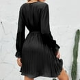 thumbnail image 3 of IROINNID Women Casual Long Sleeve Dresses Empire Waist Knee Length Loose Dress with Pockets, 3 of 3