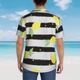thumbnail image 6 of Balery Lemon Print Men's Hawaiian Shirts Short Sleeve Beach Shirt Relaxed Fit Vacation Button Down Shirts-Large, 6 of 9