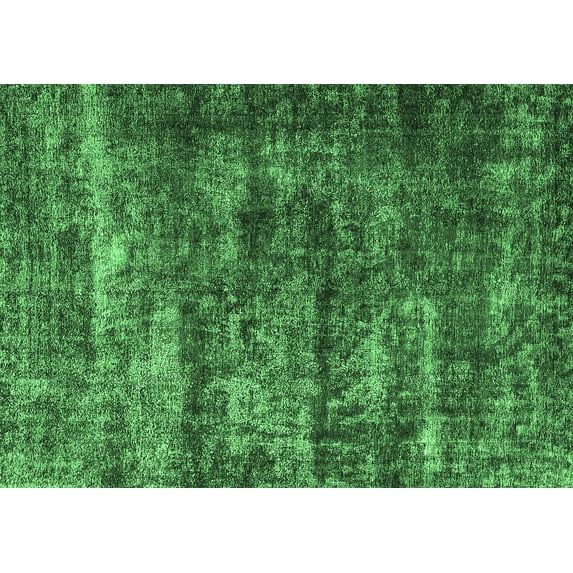 Ahgly Company Indoor Rectangle Oriental Emerald Green Industrial Area Rugs, 8' x 10'