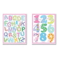 thumbnail image 1 of The Kids Room by Stupell 2 Piece Letters and Numbers Wall Plaque Set, Bright Colors, 1 of 1