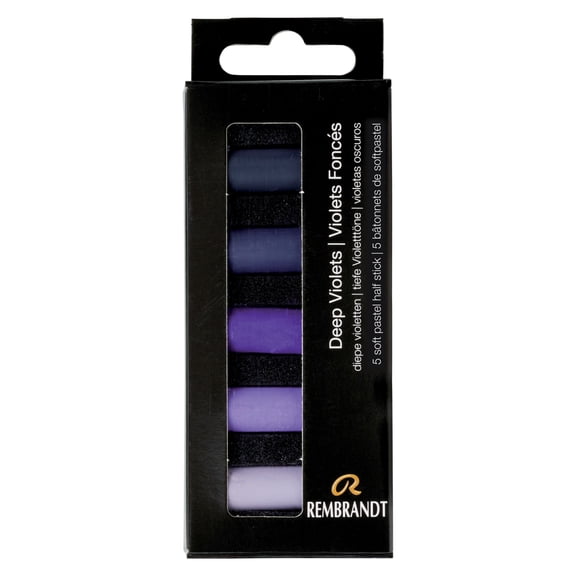 Rembrandt Soft Pastel Set, Half-Stick, 5-Colors, Deep Violets