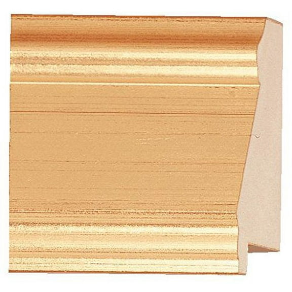 Picture Frame Moulding (Wood) 100Ft Bundle - Contemporary Gold Finish - 2.25" Width - 3/4" Rabbet