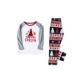 thumbnail image 4 of Hirigin Store Family Matching Pajamas Christmas Tree Letters Print Long Sleeve Tops and Stretch Casual Pants Sleepwear, 4 of 6