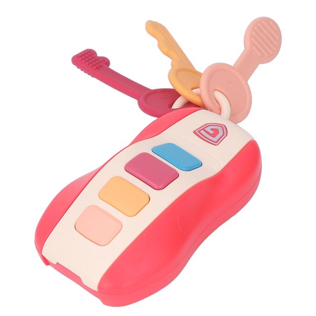 Smart Remote Key Toy, Early Learning Small Buttons Kids Toy Car Keys Develop Imagination With Hanging Rings For Daily Play Red,Blue