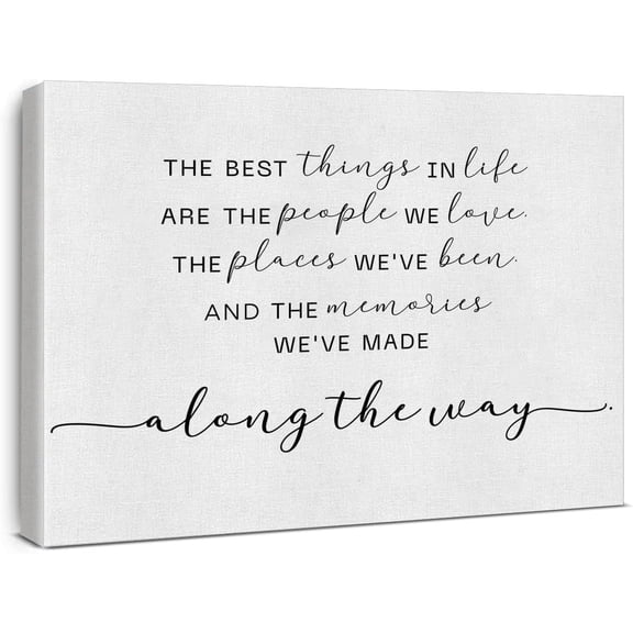 Inspirational Canvas Wall Art the Best Things in Life Canvas Print Framed Motivational Painting Artwork Ready to Hang Home Wall Decor 15x11.5 Inches