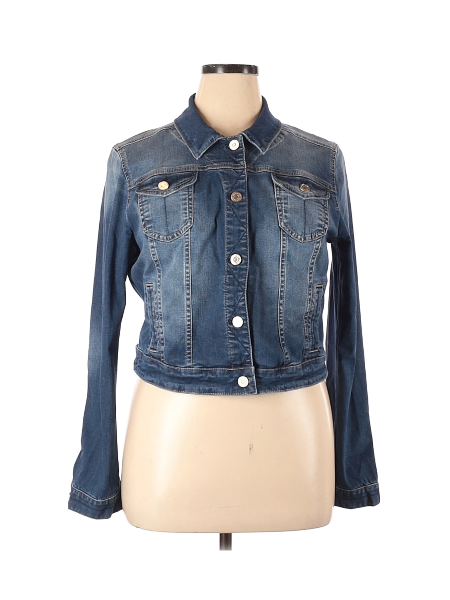 walmart white denim jacket