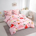thumbnail image 3 of Homewish Happy Christmas 7 Pieces Bedding Comforter Set,Cute Santa Claus Full Bedding Set,Sweet Candy Cnae Fitted Sheet Flat Sheet For Girl Kids,Breathable Home Decor Reversible, 3 of 8