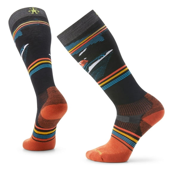 Smartwool Snowboard Targeted Cushion Piste Machine OTC Socks - Men's Black Large