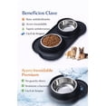thumbnail image 3 of Plato para Perro Match & Enjoy 2 Tazones Desmontables de Acero Inoxidable Tapete Silicon en Forma de Hueso, 3 of 8