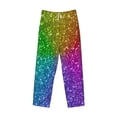 thumbnail image 4 of Goofa Colorful Glitter Printed Soft Pajama Pants for Men, Wide Leg Comfy Casual Lounge Yoga Pants-XX-Large, 4 of 9