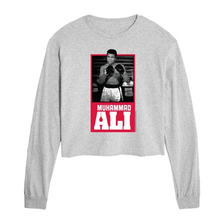 Muhammad Ali - Boxing Legend - Float Like a Butterfly - Juniors Cropped Long Sleeve T-Shirt
