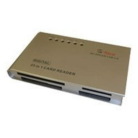 Q-Stor 23-in-1 Digital Media Reader USB2.0 - Card reader (CF I, CF II, MS, MS PRO, Microdrive, MMC, SD, SM, MS Duo, xD, MS PRO Duo, miniSD, RS-MMC, TransFlash) - USB 2.0