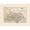 thumbnail image 2 of Cram 14x11 Black Ornate Wood Framed with Double Matting Museum Art Print Titled - Victoria Australia - Cram 1892, 2 of 4