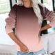 thumbnail image 2 of Gibobby Sudadera oversize mujer Sudadera de vellón de manga larga con cuello redondo para(Vino,M), 2 of 4