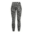 thumbnail image 5 of Renewold Grey Zebra Stripe Womens Yoga Leggings with Pockets Workout Leggings Ankle Pants Full Length High Waisted Slim Running Pants Non See-Through Printed Tights, 3XL, 5 of 8