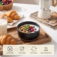thumbnail image 3 of Vesteel Ceramic Bowls Set of 6, 18oz Stoneware Soup Bowls for Home Kitchen, Porcelain Bowl for Soup Pasta Salad Oatmeal, Microwave, Dishwasher and Freezer Safe, Matte Black, 3 of 8