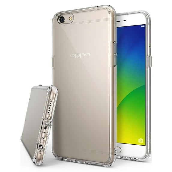 Ringke Fusion Case Compatible with OPPO R9S Plus, Transparent PC Back TPU Bumper Drop Protection Phone Cover - Clear