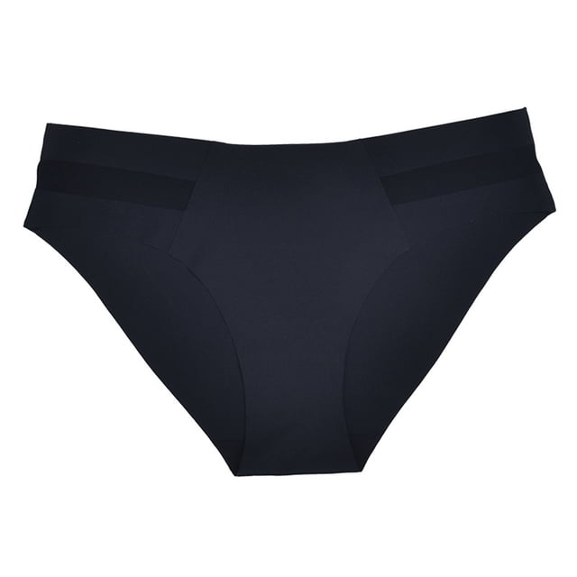 Penkiiy String pour Femme Mode Aguichant Sans Traces Transparent Taille Basse Culotte String S Noir