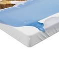 thumbnail image 2 of Ambesonne Funny Fitted Sheet, Dog and Cat in Bathtub, Full Size, Multicolor, 2 of 3