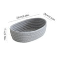 thumbnail image 2 of Oval Cotton Rope Woven Basket For Books, Magazines, Toys - Decorative Oval Basket For Baby Nursery, Living Room, Bathroom, 2 of 8