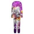 thumbnail image 5 of Dumbo Women Men Pajamas Zipper Onesie Jumpsuit Hooded One Piece Sleepwear, 5 of 8