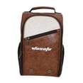 thumbnail image 3 of Bolsa para zapatos de golf, regalo para golfistas, bolsa de transporte de zapatos con cremallera multifunción de PU, bolsa deportiva Marrón, 3 of 9
