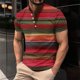 thumbnail image 2 of Camisas de Manga Larga para Hombres Casual Impreso Poliéster Botón Abajo Blusa, Cuello Redondo para el Uso Diario, Al Aire Libre Y de Fiesta, 2 of 5
