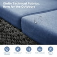 thumbnail image 3 of Brafab Patio Rattan Conversation Set Outdoor Furniture Set w/ Meige Cushion, 3 of 8