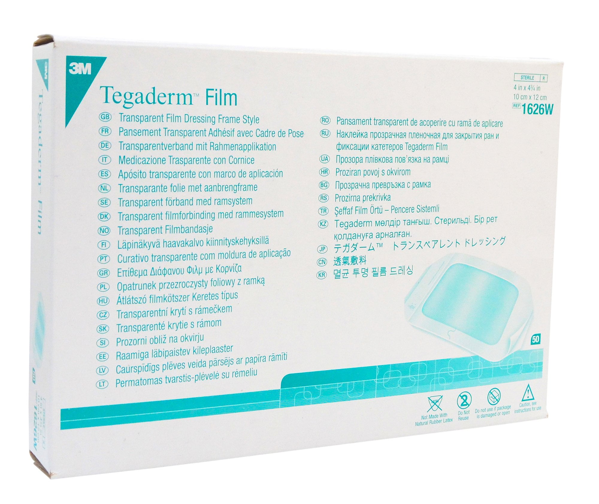 3M Tegaderm Transparent Film Dressing Picture Frame Style 4in x 4.75in