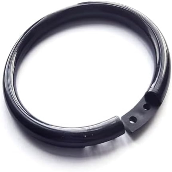 12 Pack Shower Curtain Rings,Plastic Shower Curtain Hooks,Decorative Round Easy Snap Closure Hanger Bathroom Shower Window Rod (Black)