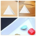 thumbnail image 4 of 30pcs Triangle Sorting Trays Plastic White Rhinestones Tray Triangle Sorting Storage Plates Art Tray for Craft and DIY Needs White, 4 of 5