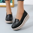 thumbnail image 6 of LOVZFMLL Women's Loafer Shoes Slip-On Comfort Walking Wedge Shoes Casual Fashion Breathable Penny Loafers Shoes for Work Travel Black 4.5, 6 of 6