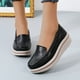 thumbnail image 5 of Zapatos para mujer, cómodos, con suela gruesa, informales, con plataforma, de gran tamaño, para correr, botas vaqueras, 5 of 6