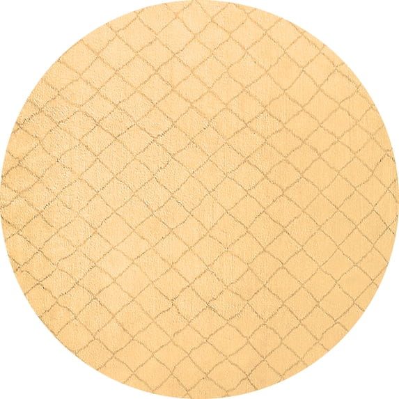 Ahgly Company Indoor Round Oriental Brown Industrial Area Rugs, 6' Round