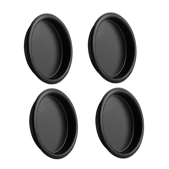 Tirador de dedo para puerta de clóset HOMOTEK, 4 piezas, negro, encastre a presión