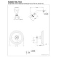 thumbnail image 5 of Kingston Brass KB2631MLTSO Single-Handle Pressure Balanced Shower Faucet, Trim Only, Polished Chrome, 5 of 7