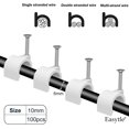 thumbnail image 3 of Clips Easytle de 10 mm con clavos para cables y alambres, 100 unidades, 3 of 9