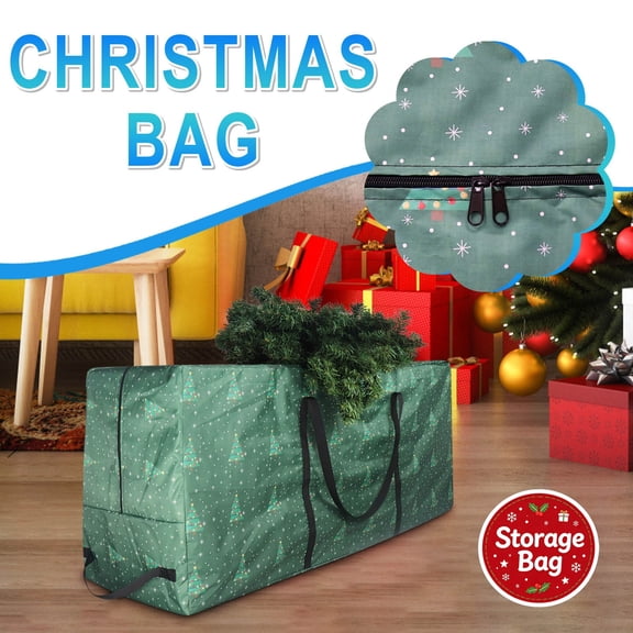 Christmas Tree Storage Bag, Waterproof Dustproof Heavy Duty Extra Long, Reinforced Handle Durable Zipper, Stores Artificial Christmas Trees, Suit for Off Season Festive Decoration Storage