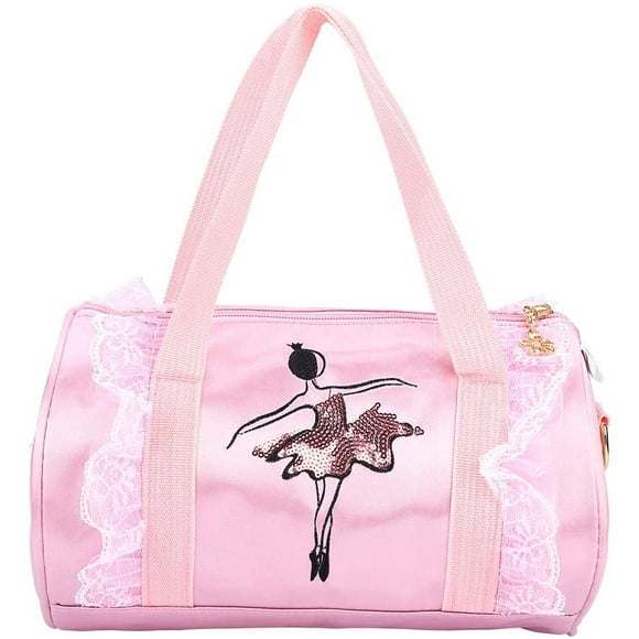 Ballet Bag Ballet Princess Dance Bag Ballet Latin Dance Bag Handbag Shoulder Bag Crossbody Bag with Lace for Ballerina Dancer Girls (Pink Short Gauze)