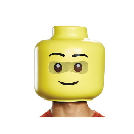 Lego Iconic Lego Guy Full Head Adult Mask Halloween Costume (Best Friend Costume Ideas For Guys)