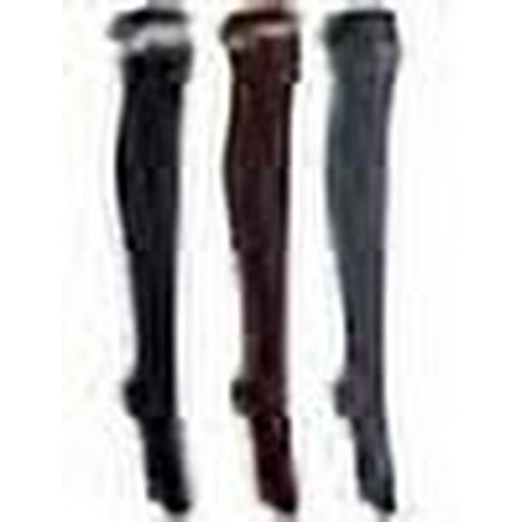 Lian LifeStyle Big Girl's Women's 3 Pairs Thigh High Cotton Socks Size 6-9 L1023