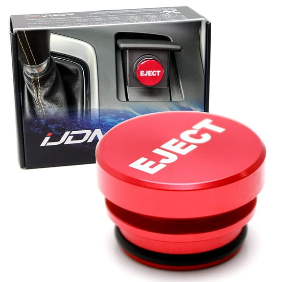 Sports Red Billet Aluminum Eject Decoration Cover for Cigarette Lighter Plug Socket, Cool Replacement Universal Fit Car SUV Truck RV