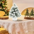 thumbnail image 4 of CuiLiyq Artificial Christmas Tree, 13.8" Plastic Desktop Christmas Tree With Base, For Holiday Party Desktop Decoration (White), 4 of 6
