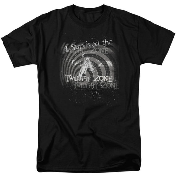 Twilight Zone I Survived Adult 18/1 T-Shirt Black