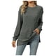 thumbnail image 1 of Jersey ligero de manga larga y cuello redondo para mujer - Jersey túnica informal, poliéster de color liso, tallas S-XXL para el otoño, 1 of 7