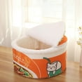 thumbnail image 4 of Cama para Perros Sunnimix Acogedora Extraíble Lavable Acolchado Naranja, 4 of 7