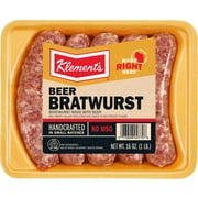 Angle View: Klement's Fresh Beer Bratwurst, 16 oz