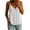 #26White, variant on Women's Spaghetti Strap V Neck Linen Cami Top Button Down Peplum Hem Summer Boho Tank Blouses Tops White S