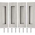 thumbnail image 1 of Malimali 6 Inch Recessed Finger Flush Pulls for Barn Pocket Door, Closet Sliding Door Handle, Brushed Stainless Steel Rectangular Door Pulls Hardware(4 Pack), 1 of 7