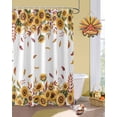 thumbnail image 2 of Fall Sunflower Shower Curtain Set ，Waterproof Fabric Shower Curtains Thanksgiving Shower Curtains for Bathroom,Bathroom Decor 72"x78", 2 of 7